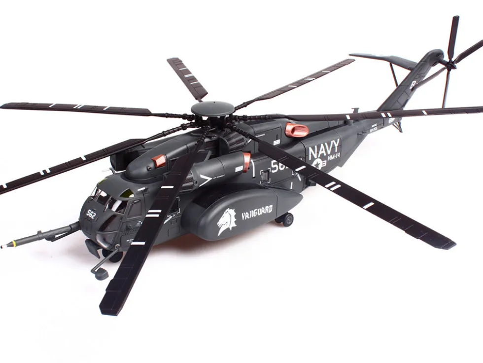 Sikorsky MH-53E Sea Dragon Helicopter "United States Navy, Vanguard, Tail Number 562" Dark Gray 1/72 Diecast Model by Panzerkampf