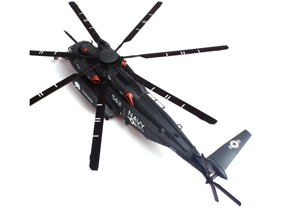 Sikorsky MH-53E Sea Dragon Helicopter "United States Navy, Vanguard, Tail Number 562" Dark Gray 1/72 Diecast Model by Panzerkampf