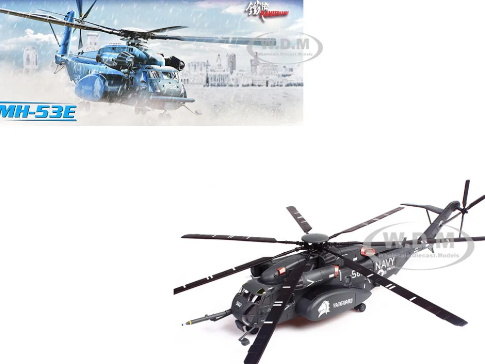Sikorsky MH-53E Sea Dragon Helicopter "United States Navy, Vanguard, Tail Number 562" Dark Gray 1/72 Diecast Model by Panzerkampf