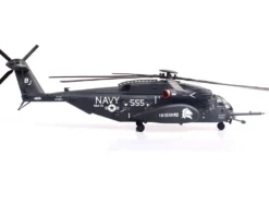Sikorsky MH-53E Sea Dragon Helicopter "United States Navy, Vanguard, Tail Number 555" Dark Gray 1/72 Diecast Model by Panzerkampf