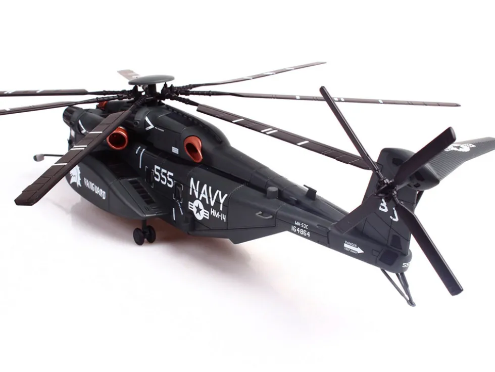Sikorsky MH-53E Sea Dragon Helicopter "United States Navy, Vanguard, Tail Number 555" Dark Gray 1/72 Diecast Model by Panzerkampf