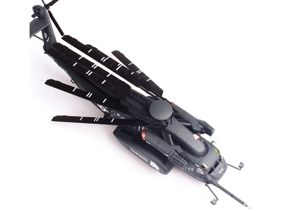 Sikorsky MH-53E Sea Dragon Helicopter "United States Navy, Vanguard, Tail Number 555" Dark Gray 1/72 Diecast Model by Panzerkampf
