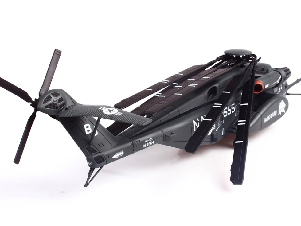 Sikorsky MH-53E Sea Dragon Helicopter "United States Navy, Vanguard, Tail Number 555" Dark Gray 1/72 Diecast Model by Panzerkampf