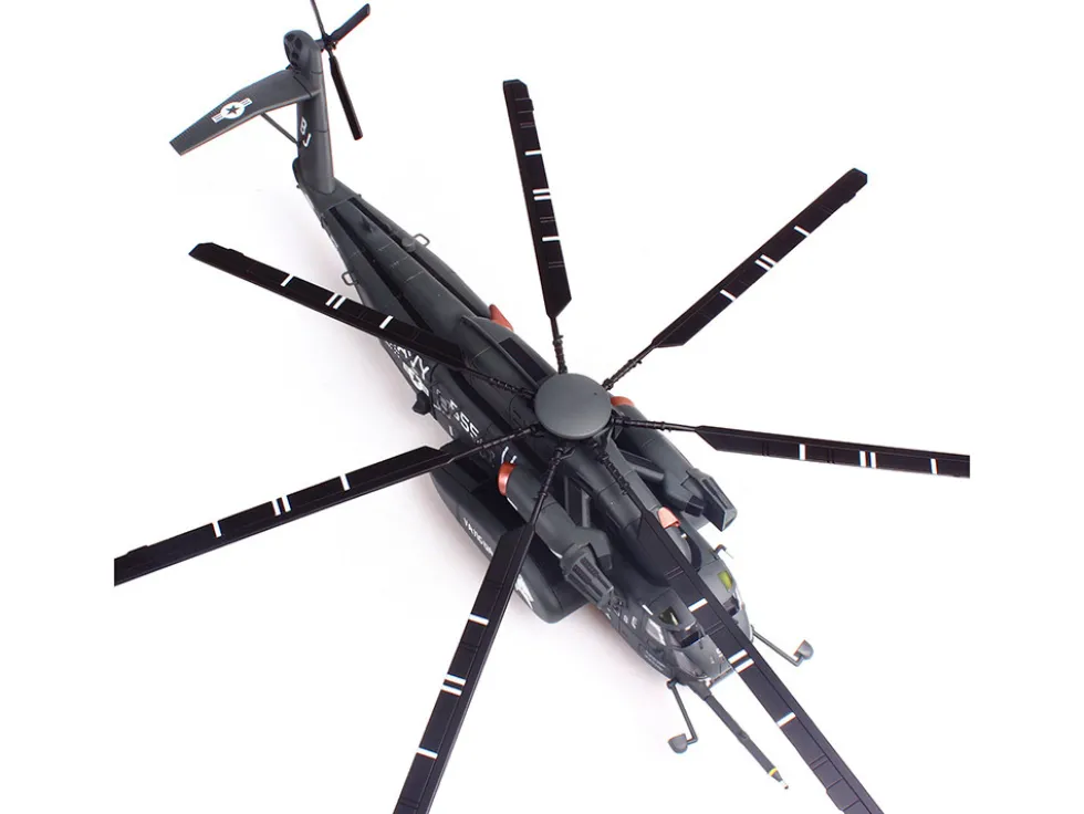 Sikorsky MH-53E Sea Dragon Helicopter "United States Navy, Vanguard, Tail Number 555" Dark Gray 1/72 Diecast Model by Panzerkampf