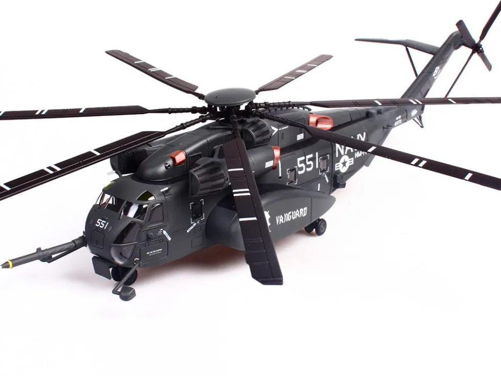Sikorsky MH-53E Sea Dragon Helicopter "United States Navy, Vanguard, Tail Number 551" Dark Gray 1/72 Diecast Model by Panzerkampf