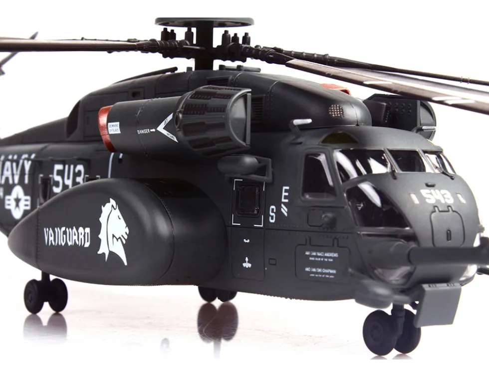 Sikorsky MH-53E Sea Dragon Helicopter "United States Navy, Vanguard, Tail Number 543" Dark Gray 1/72 Diecast Model by Panzerkampf