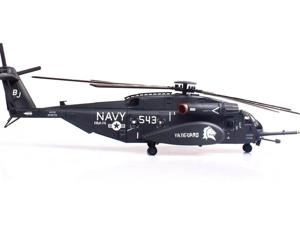 Sikorsky MH-53E Sea Dragon Helicopter "United States Navy, Vanguard, Tail Number 543" Dark Gray 1/72 Diecast Model by Panzerkampf