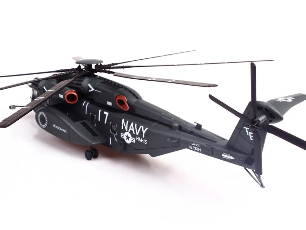 Sikorsky MH-53E Sea Dragon Helicopter "United States Navy, Blackhawks, Tail Number 17" Dark Gray 1/72 Diecast Model by Panzerkampf