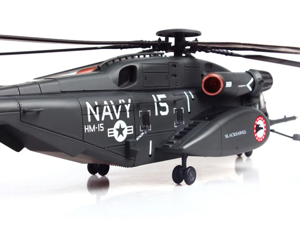 Sikorsky MH-53E Sea Dragon Helicopter "United States Navy, Blackhawks, Tail Number 15" Dark Gray 1/72 Diecast Model by Panzerkampf