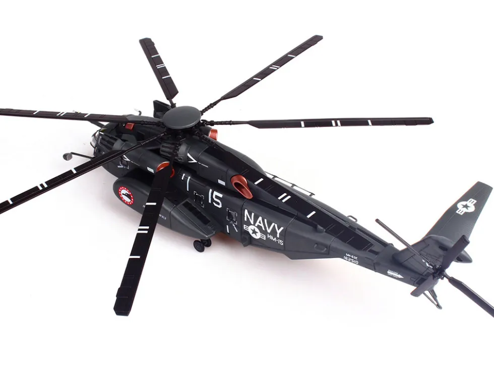 Sikorsky MH-53E Sea Dragon Helicopter "United States Navy, Blackhawks, Tail Number 15" Dark Gray 1/72 Diecast Model by Panzerkampf