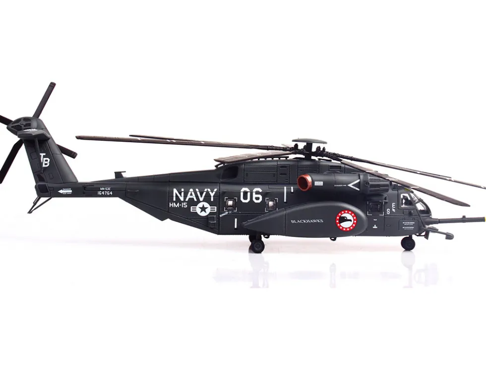 Sikorsky MH-53E Sea Dragon Helicopter "United States Navy, Blackhawks, Tail Number 06" Dark Gray 1/72 Diecast Model by Panzerkampf