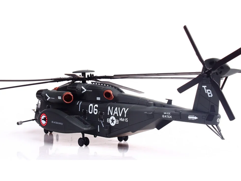 Sikorsky MH-53E Sea Dragon Helicopter "United States Navy, Blackhawks, Tail Number 06" Dark Gray 1/72 Diecast Model by Panzerkampf