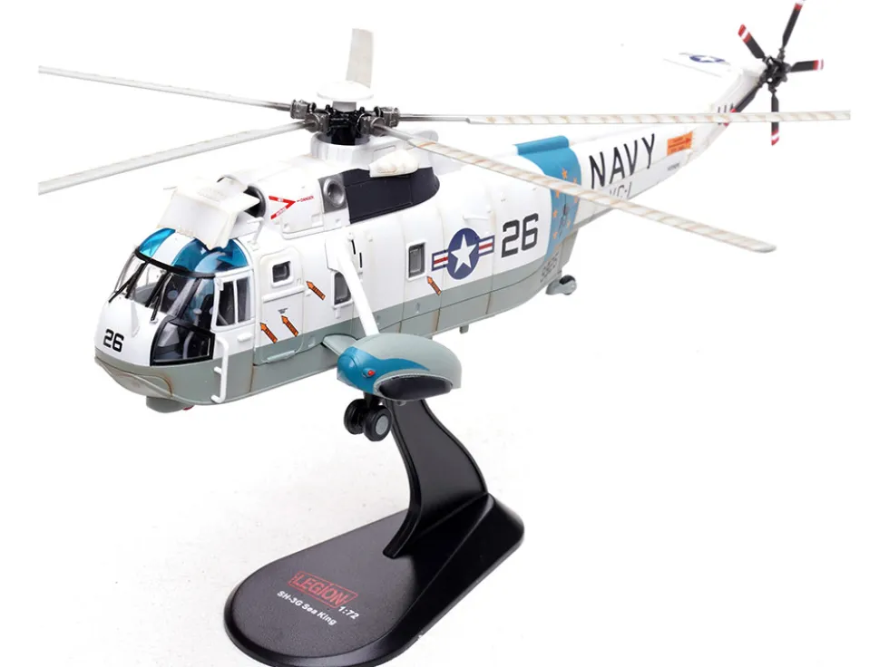 Sikorsky SH-3G Sea King Helicopter "149925/UA 26, Fleet Composite Squadron 1, Blue Alii, NAS Barbers Point, Hawaii" (1970s) United States Navy 1/72 Diecast Model by Legion