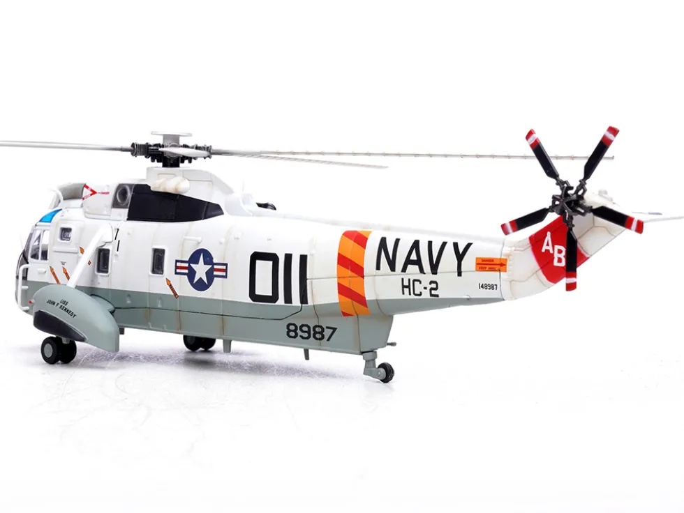 Sikorsky SH-3G Sea King Helicopter "148987/AB 011, Helicopter Combat Support Squadron 2, Fleet Angels, USS John F Kennedy (CVA-67)" (1970s) United States Navy 1/72 Diecast Model by Legion