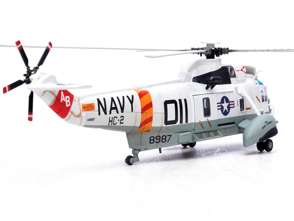 Sikorsky SH-3G Sea King Helicopter "148987/AB 011, Helicopter Combat Support Squadron 2, Fleet Angels, USS John F Kennedy (CVA-67)" (1970s) United States Navy 1/72 Diecast Model by Legion