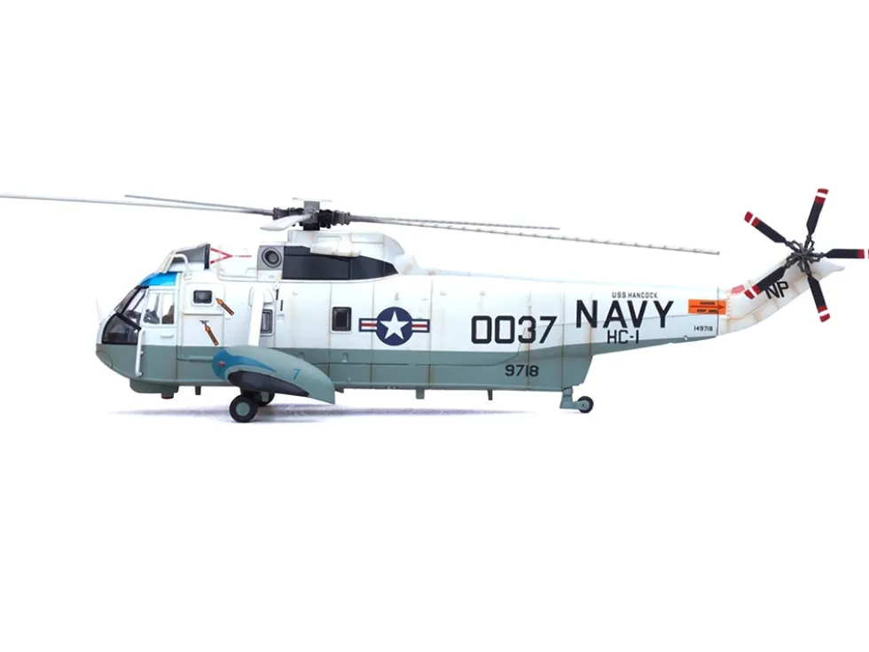 Sikorsky SH-3G Sea King Helicopter "149718-NF 0037, Helicopter Combat Support Squadron 1 (HC-1), Fleet Angels, USS Hancock (CVA-19)" (1970s) United States Navy 1/72 Diecast Model by Legion