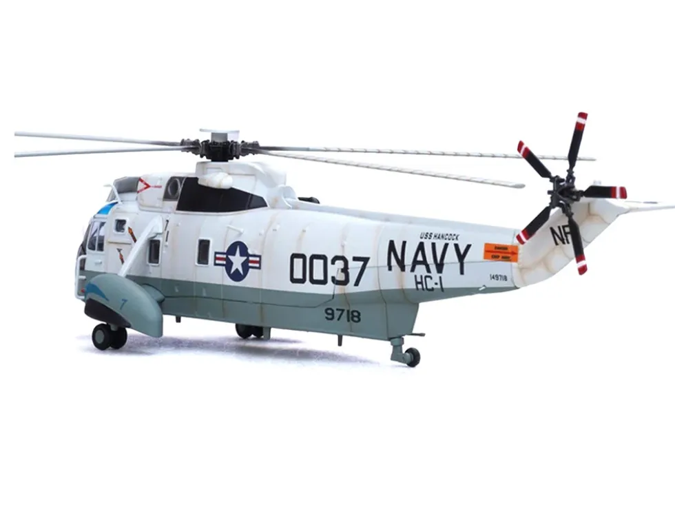 Sikorsky SH-3G Sea King Helicopter "149718-NF 0037, Helicopter Combat Support Squadron 1 (HC-1), Fleet Angels, USS Hancock (CVA-19)" (1970s) United States Navy 1/72 Diecast Model by Legion