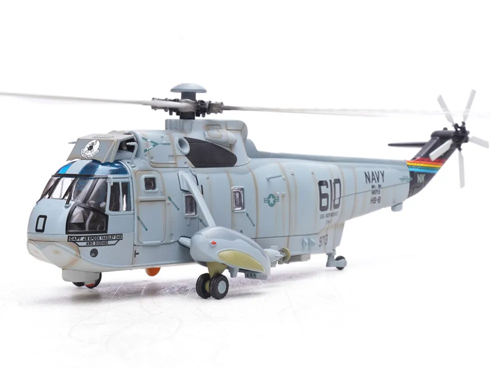 Sikorsky SH-3H Sea King Helicopter "149713/NK 610, Helicopter Anti-Submarine Squadron 8, Eightballers, Carrier Air Wing 14, USS Independence (CV-62)" (1990s) United States Navy 1/72 Diecast Model by Legion