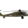 Sikorsky UH 60 Black Hawk Helicopter Olive Drab United States Army with Runway Section Diecast Model Runway24 RW060