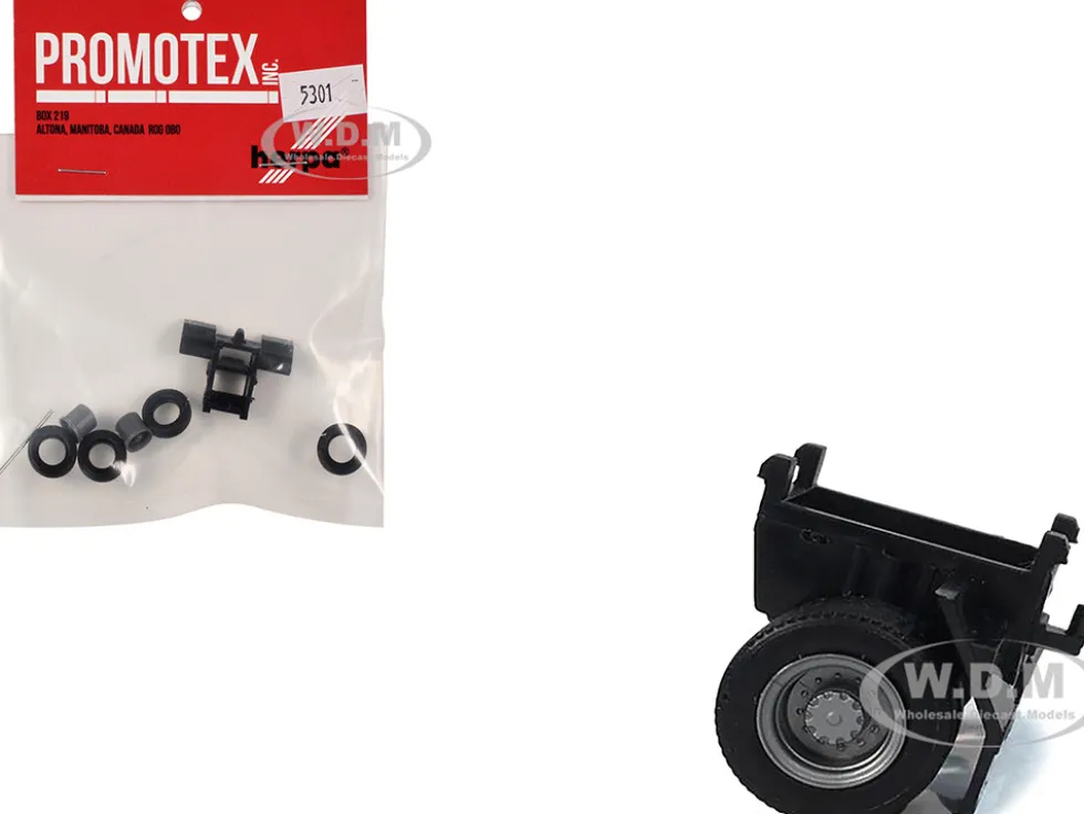Single Axle Trailer Chassis 1/87 (HO) Plastic Model by Promotex