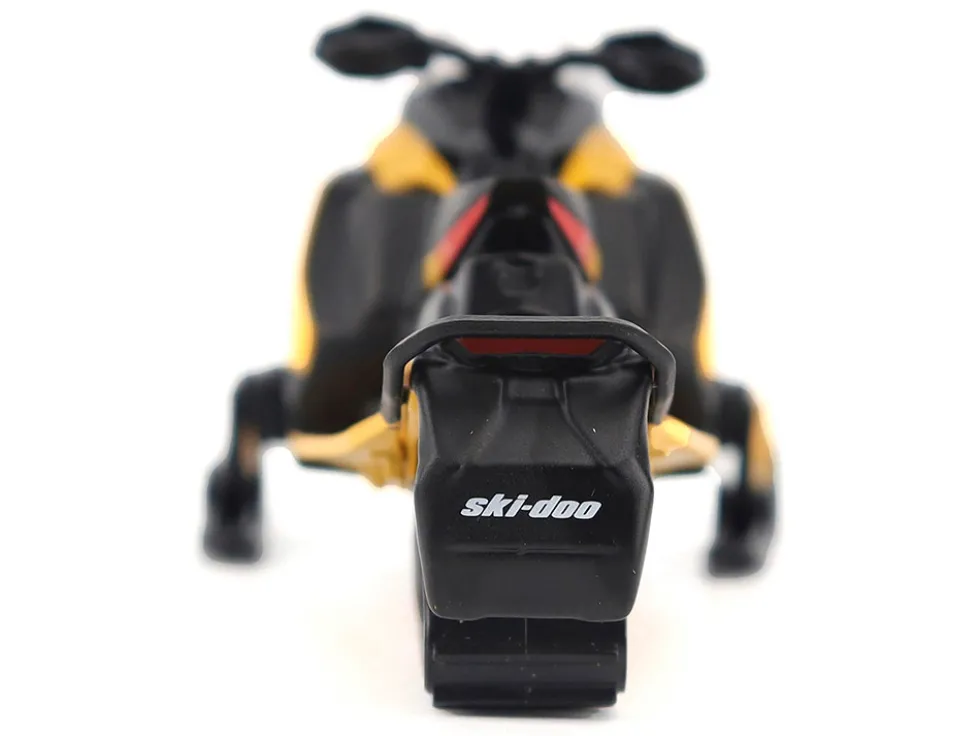 Ski-Doo MXZ Blizzard (Trail Segment) Neo Yellow and Ski-Doo MXZ 120cc (Kid's Model) Neo Yellow Set of 2 Snowmobiles 1/32 Diecast Models by BRP Models