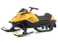 Ski-Doo MXZ Blizzard (Trail Segment) Neo Yellow and Ski-Doo MXZ 120cc (Kid's Model) Neo Yellow Set of 2 Snowmobiles 1/32 Diecast Models by BRP Models