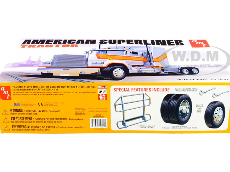 Skill 3 Model Kit American Superliner Semi Tractor 1/24 Scale Model AMT AMT1235