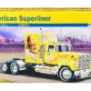 Skill 5 Model Kit American Superliner Truck Tractor Lady Butterfly 1/24 Scale Model Italeri 3820