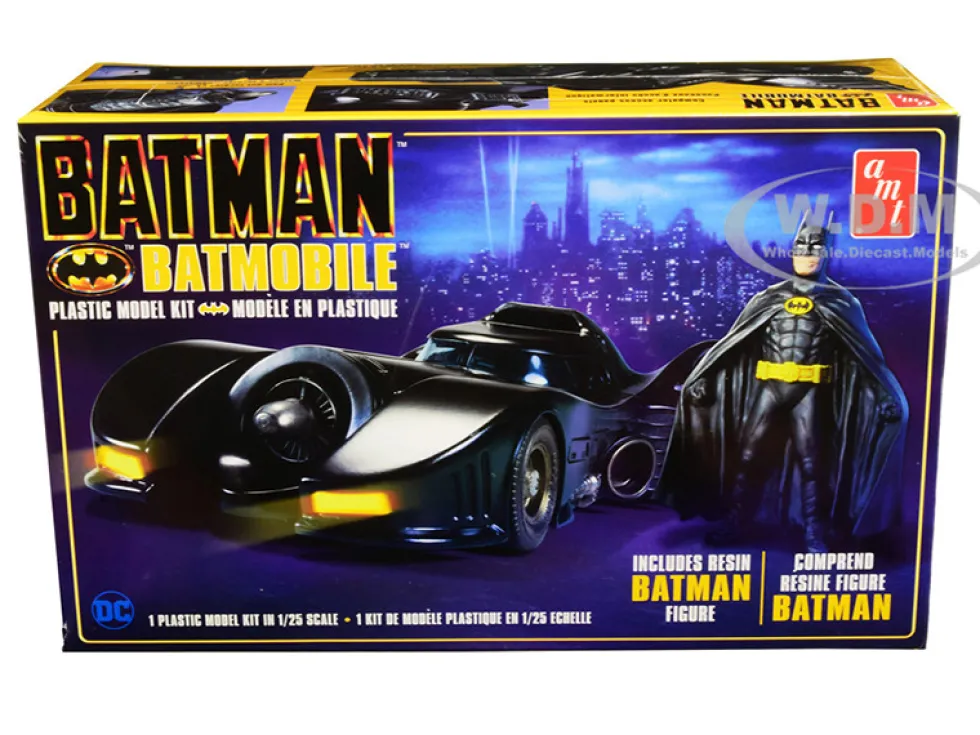 Skill 2 Model Kit Batmobile Resin Batman Figurine Batman 1989 1/25 Scale Model AMT AMT1107 M