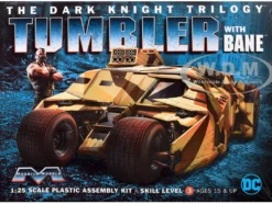 Skill 3 Model Kit Batmobile Tumbler with Bane Figure "Batman Dark Knight Trilogy" Movie Franchise 1/25 Scale Model by Moebius