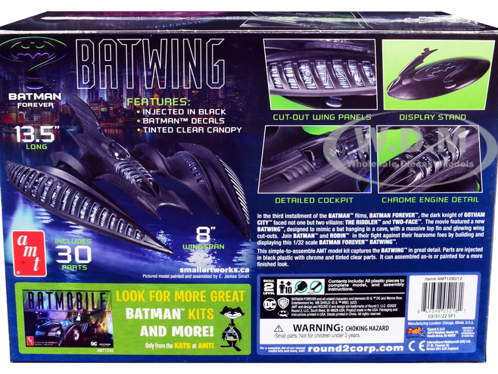 Skill 2 Model Kit Batwing Batman Forever 1995 Movie 1/32 Scale Model AMT AMT1290