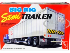 Skill 3 Model Kit Big Rig Semi Trailer 2 Pallets 2-In-1 Kit 1/25 Scale Model AMT AMT1164