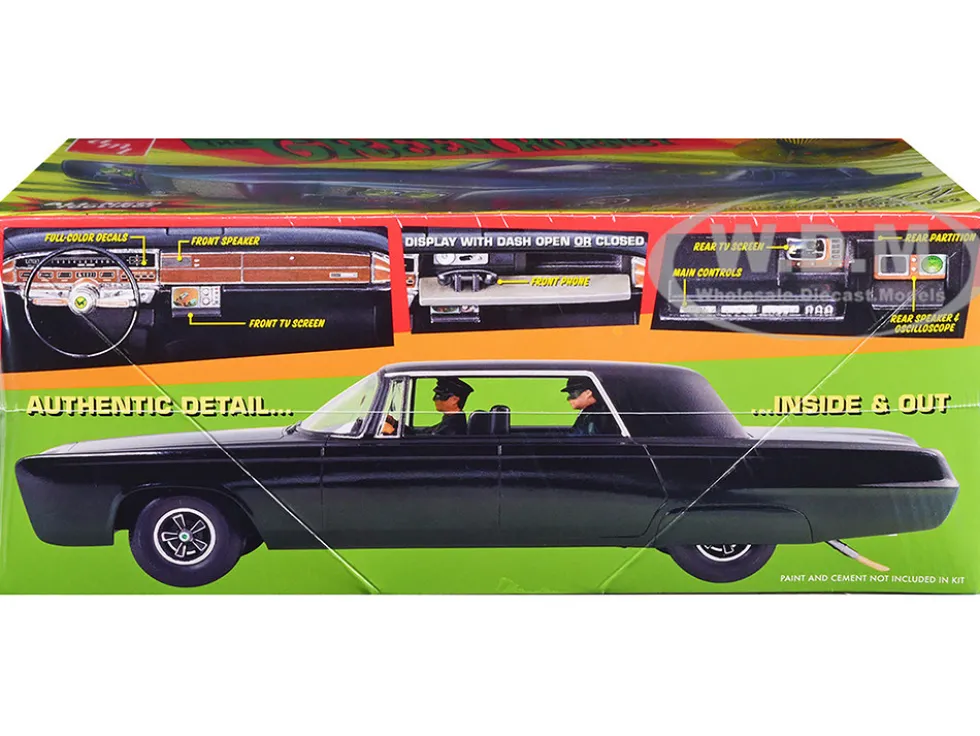 Skill 2 Model Kit Black Beauty The Green Hornet 1966 1967 TV Series with Green Hornet and Kato Figures 1/25 Scale Model AMT AMT1271