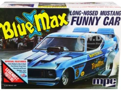 Skill 2 Model Kit Blue Max Long Nose Mustang Funny Car 1/25 Scale Model Car MPC MPC930