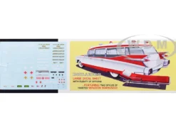 Skill 2 Model Kit 1959 Cadillac Ambulance with Gurney Accessory 1/25 Scale Model by AMT AMT1395