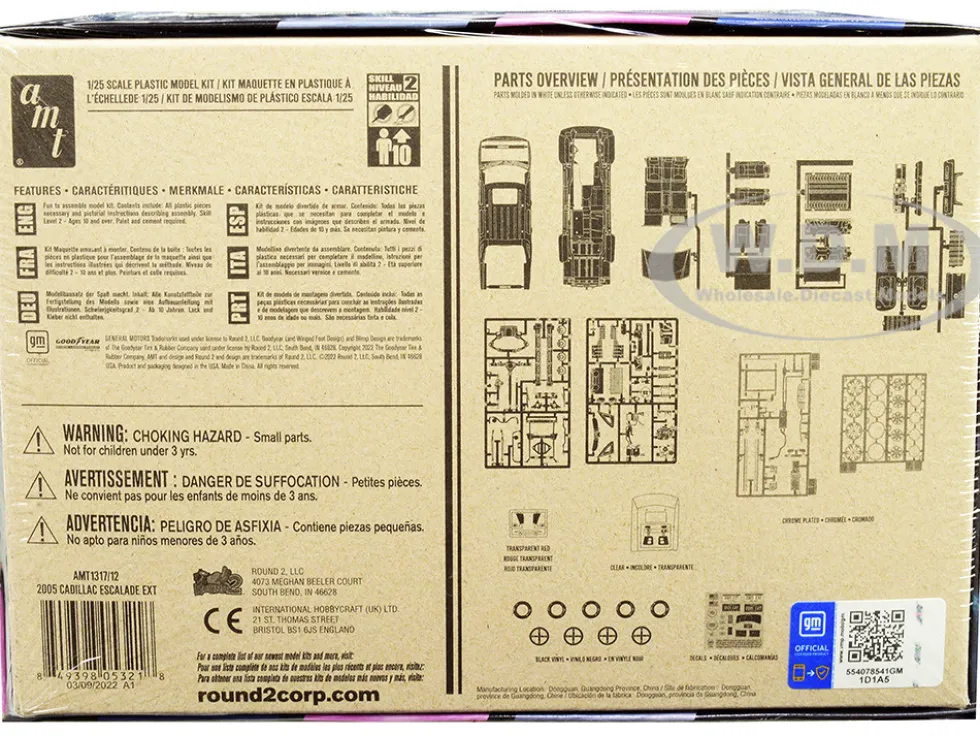 Skill 2 Model Kit 2005 Cadillac Escalade EXT 1/25 Scale Model AMT AMT1317