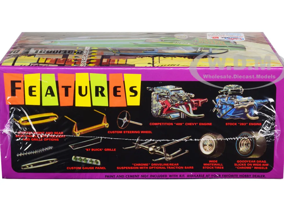 Skill 2 Model Kit 1957 Chevrolet Bel Air Pepper Shaker 3 in 1 Kit 1/25 Scale Model AMT AMT1360