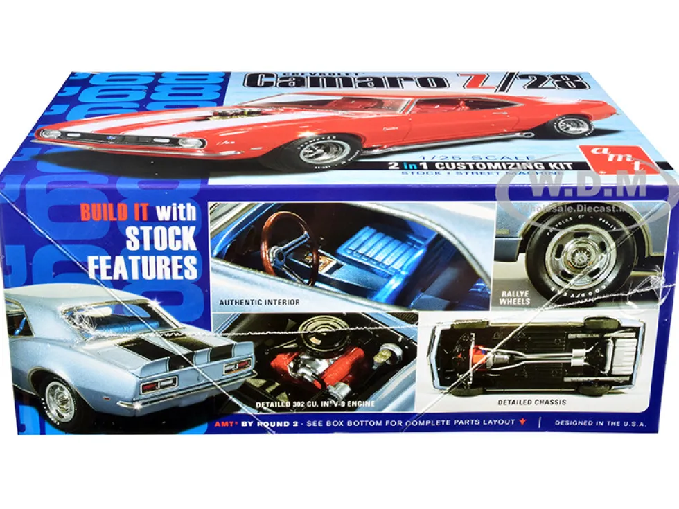 Skill 2 Model Kit 1968 Chevrolet Camaro Z/28 2 in 1 Kit 1/25 Scale Model AMT AMT868