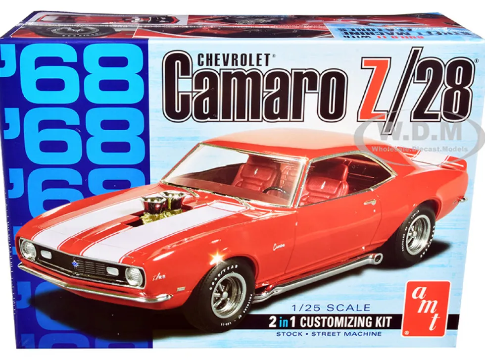 Skill 2 Model Kit 1968 Chevrolet Camaro Z/28 2 in 1 Kit 1/25 Scale Model AMT AMT868
