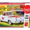 Skill 3 Model Kit 1955 Chevrolet Cameo Pickup Truck Coca Cola Vintage Vending Machine and Dolly 1/25 Scale Model AMT AMT1094