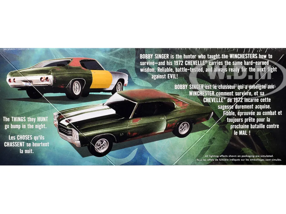Skill 2 Model Kit 1972 Chevrolet Chevelle SS "Supernatural" (2005-2020) TV Series 1/25 Scale Model by AMT