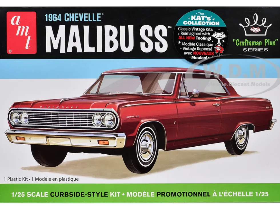 Skill 2 Model Kit 1964 Chevrolet Chevelle Malibu SS "Craftsman Plus" Series 1/25 Scale Model by AMT