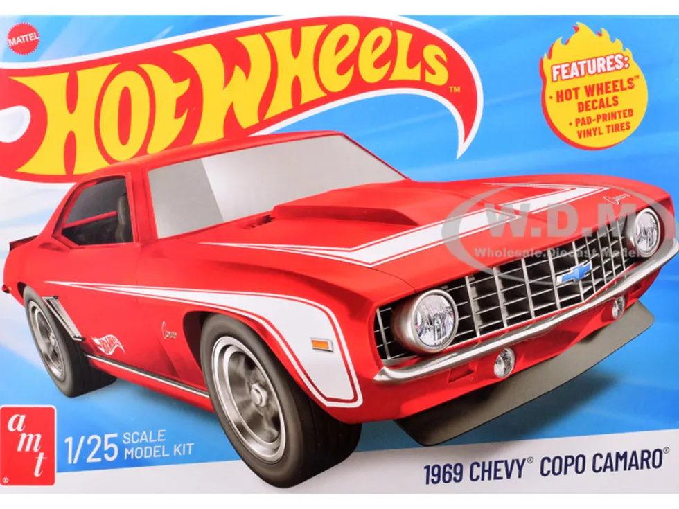 Skill 2 Model Kit 1969 Chevrolet COPO Camaro "Hot Wheels" 1/25 Scale Model by AMT