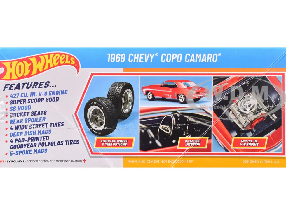 Skill 2 Model Kit 1969 Chevrolet COPO Camaro "Hot Wheels" 1/25 Scale Model by AMT