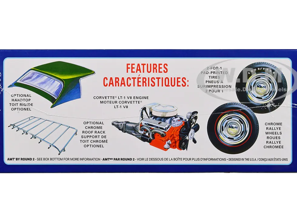 Skill 2 Model Kit 1972 Chevrolet Corvette Roadster 1/25 Scale Model by AMT