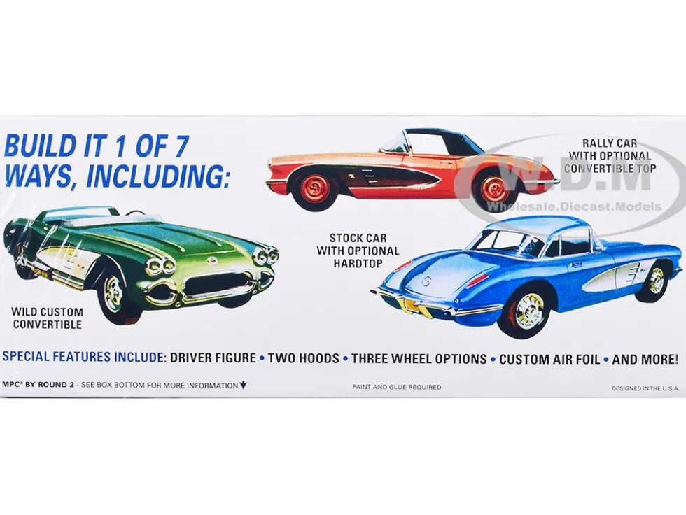 Skill 2 Model Kit 1960 Chevrolet Corvette 7 in 1 Kit 1/25 Scale Model MPC MPC1002