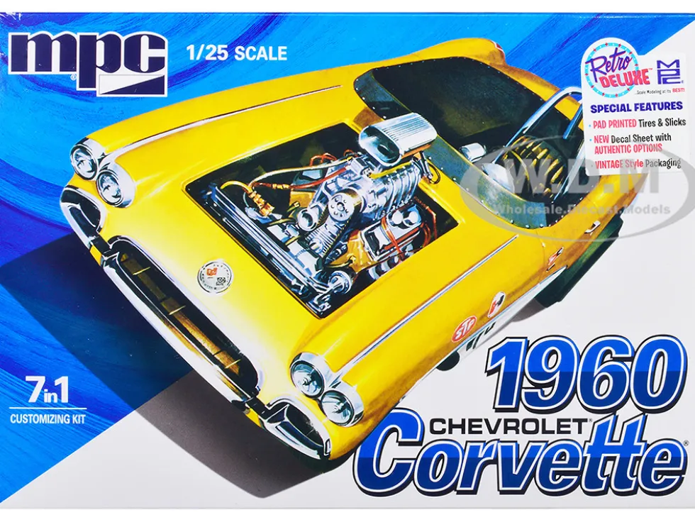 Skill 2 Model Kit 1960 Chevrolet Corvette 7 in 1 Kit 1/25 Scale Model MPC MPC1002