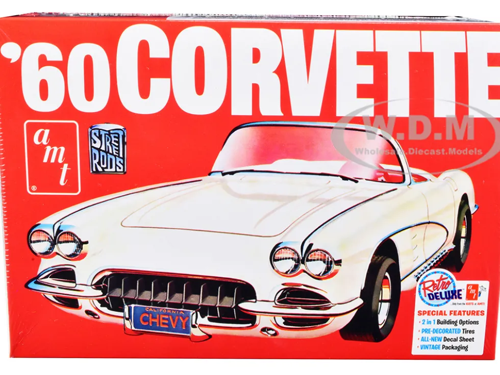 Skill 2 Model Kit 1960 Chevrolet Corvette Street Rods 1/25 Scale Model AMT AMT1374