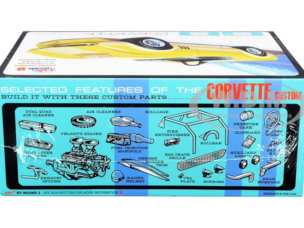 Skill 2 Model Kit 1968 Chevrolet Corvette Custom 1/25 Scale Model AMT AMT1236