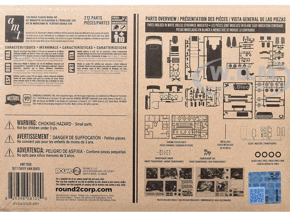 Skill 2 Model Kit 1977 Chevrolet Custom Van "Dungeons & Dragons" 1/25 Scale Model by AMT